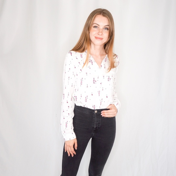 Rosé Wine Cheers BEACHLUNCHLOUNGE White Shirt BTQ - Picture 8 of 8